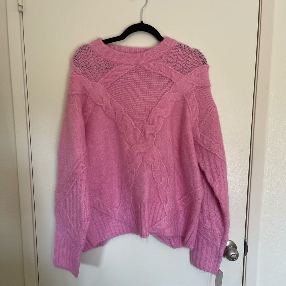 For Love & Lemons Pink Sweater -Brand New - Size M